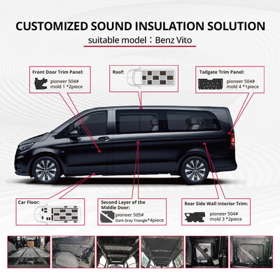 Harga bagus Kit Peredam Suara Kustom Benz Vito dengan Material Premium untuk Pengurangan Kebisingan Cakupan Penuh Mobil / Solusi peredam suara yang disesuaikan / Pabrik audio kendaraan on line